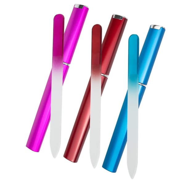 Glasneglfile, gradient krystalneglfile med etuier