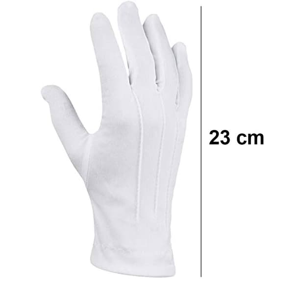 Nylon Bomullshansker Hvite Kostymehansker