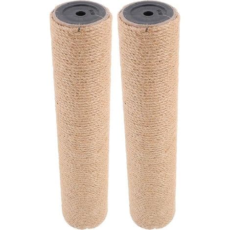 Sett med 2 naturlige sisal klorestolper, erstatningsklorestolper