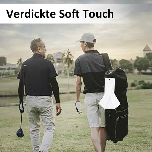 Brettet golfhåndkle, premium mikrofiberstoff, vaffelmønster