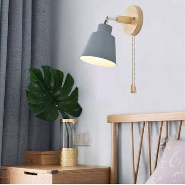 Lampe af hoved i hvidt træ med flashfermentering