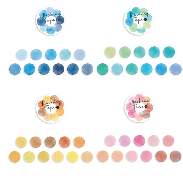 Washi Tape Sett Basic Skinny Maskering Dekorative Teiper for Kunst