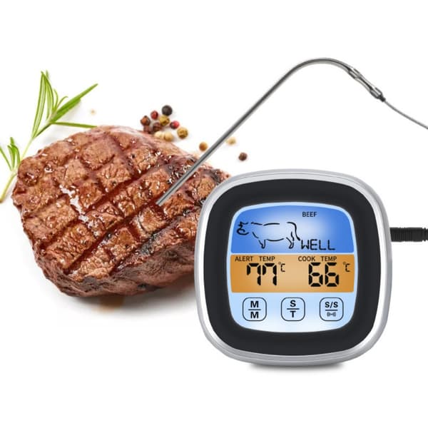 Färgskärms grilltermometer med touch