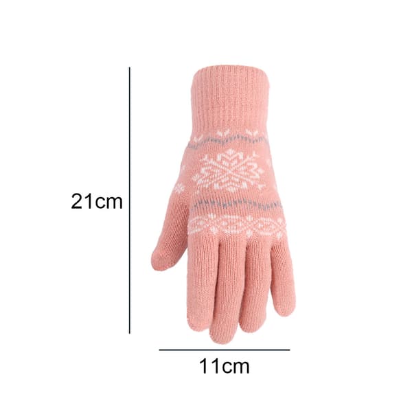 Dame Piger Touch Screen Vinterhandsker Bløde Varme Strikkede Votter Handsker, Style 4