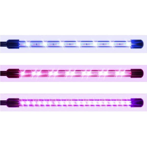 Sort LED vækstlys med 4 justerbare arme