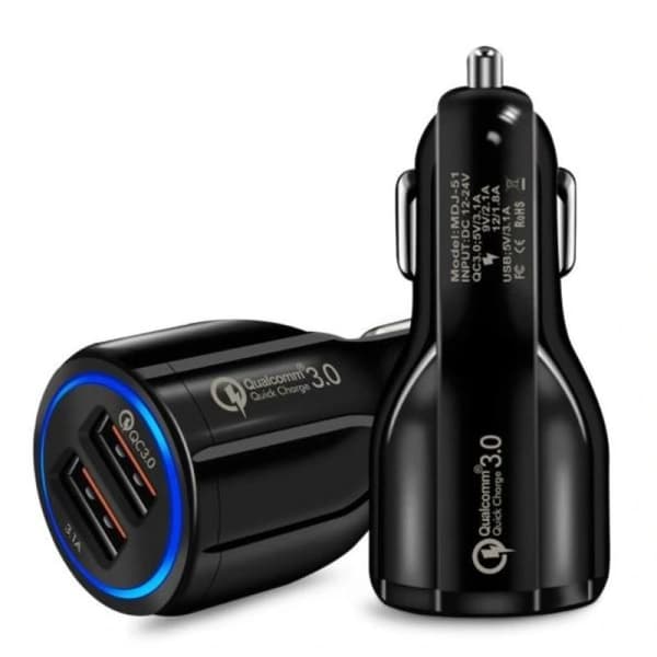 Autolaturi Universaali 35W Quick Charge 3.0 iPhone/Android Musta