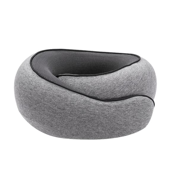 U-formad resekudde i memory foam – massage, sömn, flygplan och nackstöd – Grå [GPA]