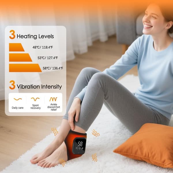 3-in-1 USB-ladattava jalkahieroja, 3 tilaa ja 5 lämpöasetusta, harmaa gray 2