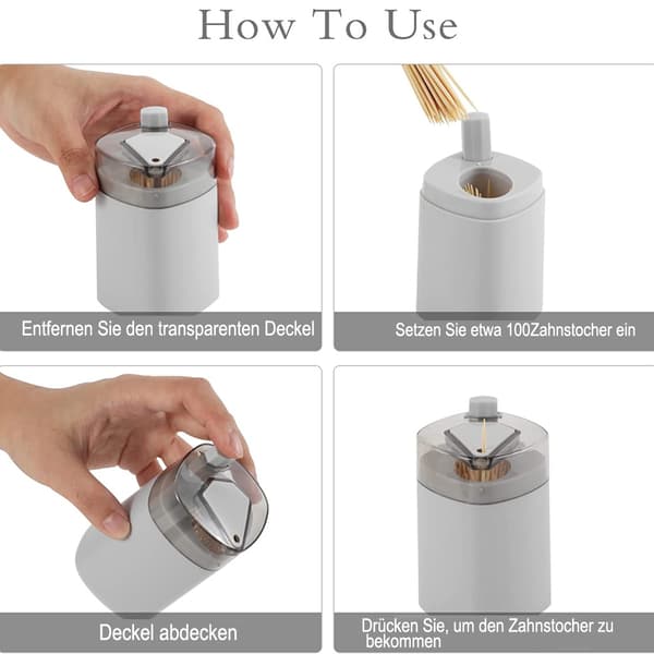3 Pop-up tannpirkerholder-dispenser