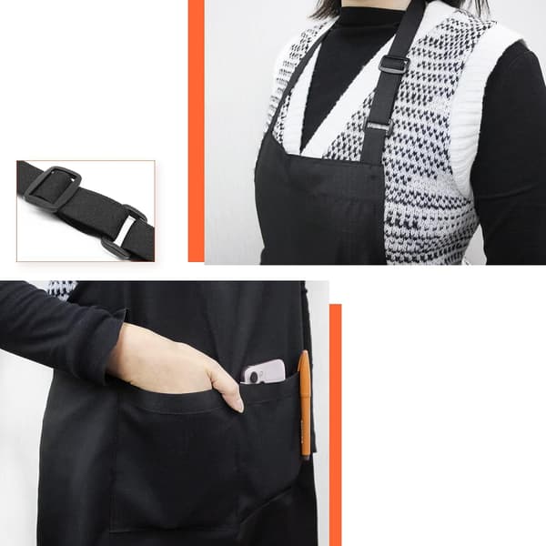 2 stk. forklæde sort, Farve: sort; Materialesammensætning: 100% polyester