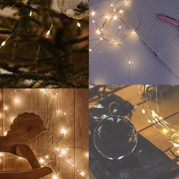 LED Mini Eventyrlys med Batteri, 12 x 38 Mikro Utendørs Eventyrlys