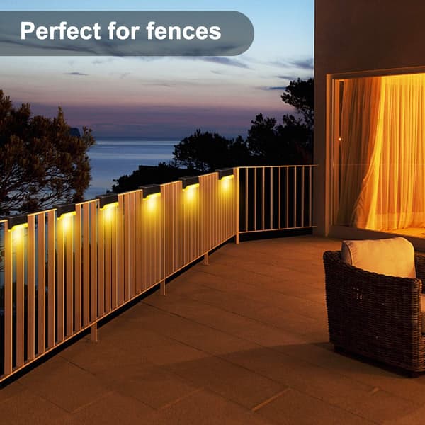 Solcelle Dekkslys, 8 stk, Varmhvit, Vanntett for Hage, Terrasse, Trapper, Gjerde