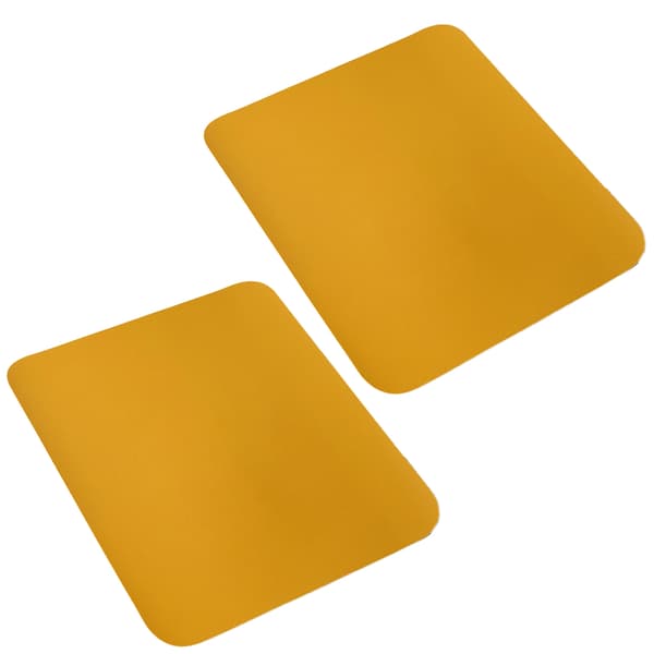 Musematte i skinn for bærbar datamaskin, personlig design, spillmusematte, gul