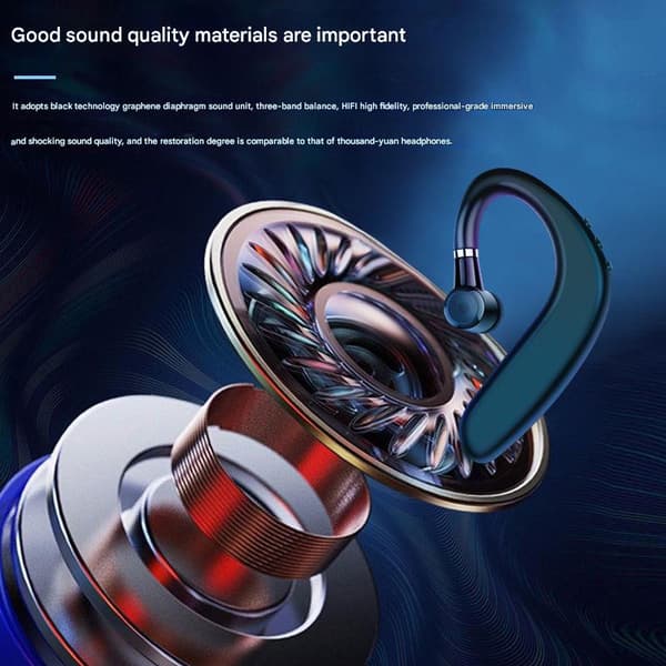 Bluetooth-headset ekte trådløs ørekrok forretningskjøring sport løping lytting til musikk samtale Bluetooth
