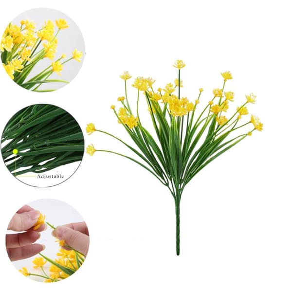 Kunstige blomster, plast, kunstige plantebusker for dekorasjon