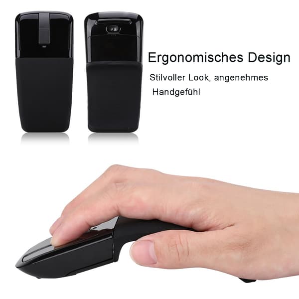 Trådløs mus, trådløse foldbare buemus, ergonomisk