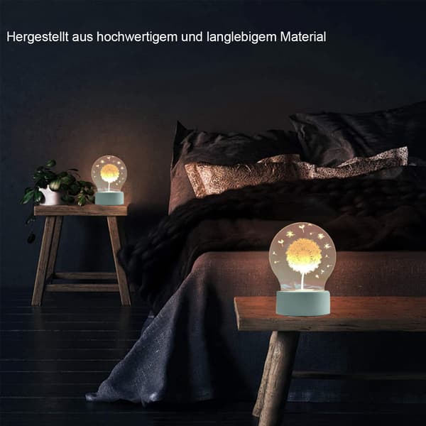 3D Lampe, LED Illusjonsnattlys, Julegave til barn, menn og kvinner
