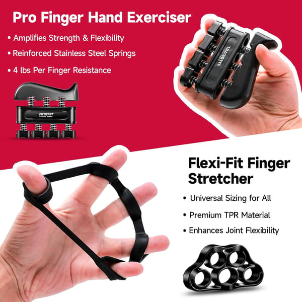 Håndgrepstrener Underarmsgrepstrener Håndgrepstrener Sett - 5 pakning