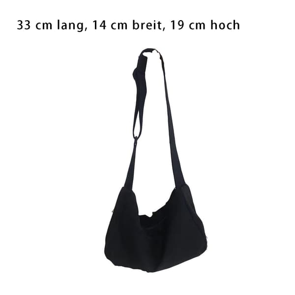 Axelväska Dam, Studentväska Messenger Bag (Svart)