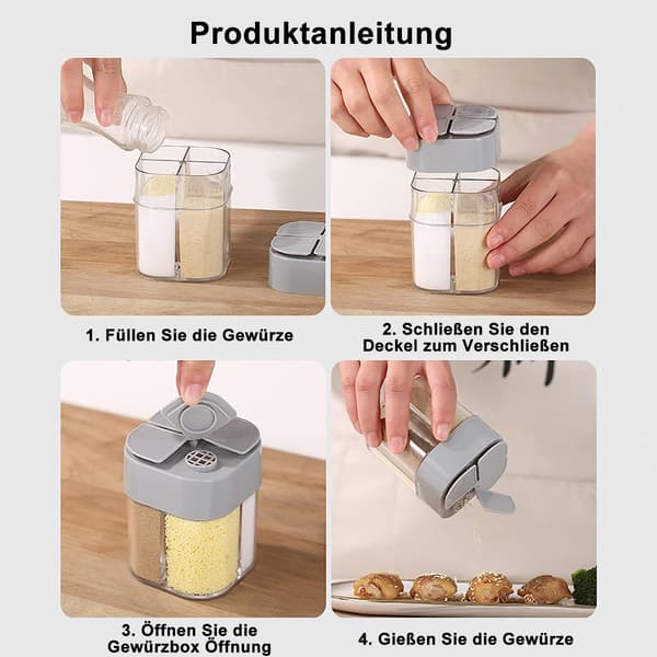 Kryddströare, Campingkök med lock, plast, transparent