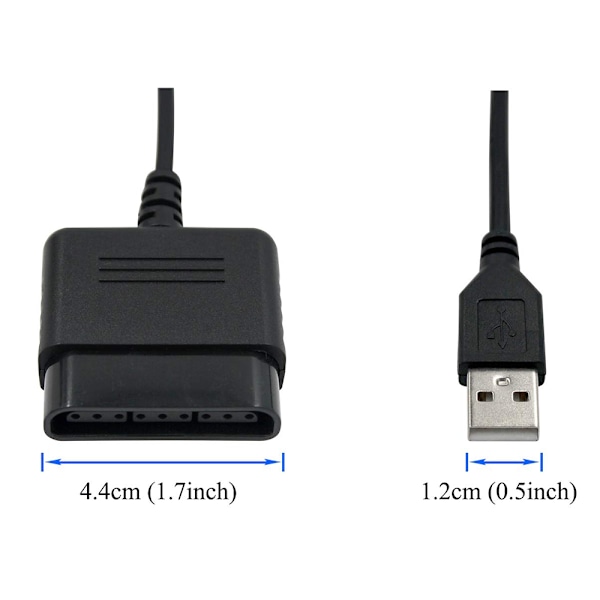 Velegnet til ps2 til ps3 PC-grebadapter USB til PS2 / PS3 grebskonverteringslinje to i en USB 2.0 controlleradapter