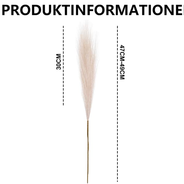 Kunstig Pampasgress for Boho Hjemmeinnredning, Bryllupsdekorasjon