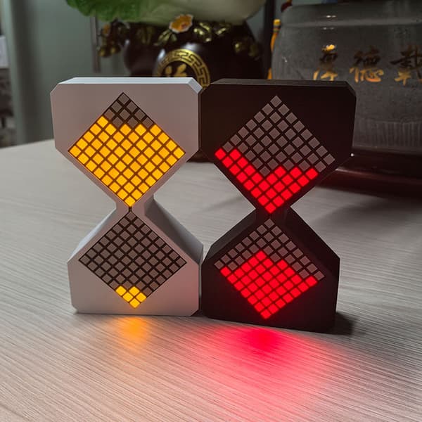 Digital LED Timeglas Timer Tyngdekraftsinduktion Elektronisk Lysende Sandur Desktop Dekompressionstimer til Børn Studerende Hjemmekontor