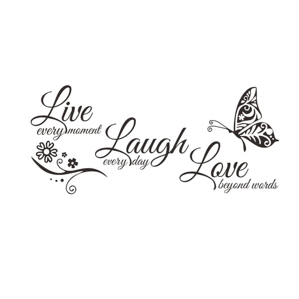 Live Love Laugh Set 3 Väggdekaler