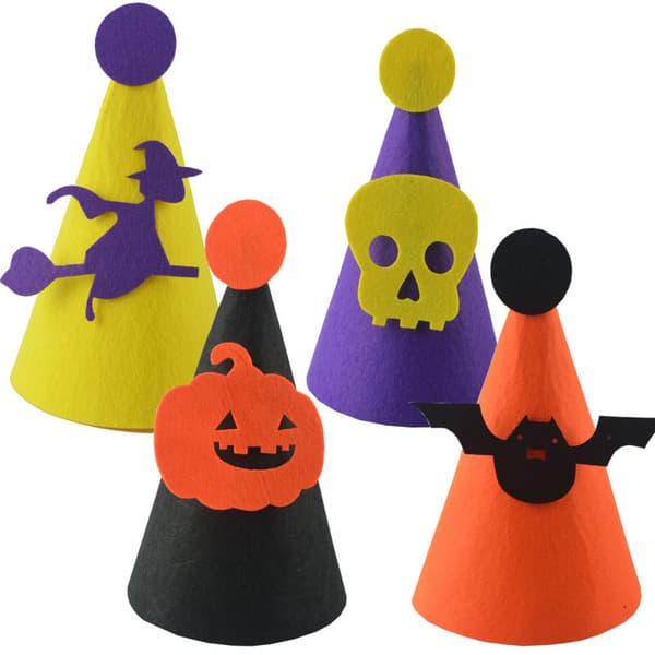 4 kpl Halloween-hattuja, pukeutumiscosplay-asustetarvikkeet