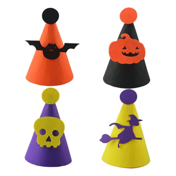 4 kpl Halloween-hattuja, pukeutumiscosplay-asustetarvikkeet