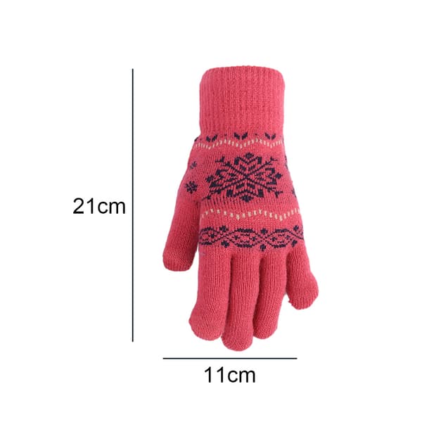Dam Flickor Pekskärm Vinterhandskar Mjuka Varma Stickade Vantar Handskar, Stil 1