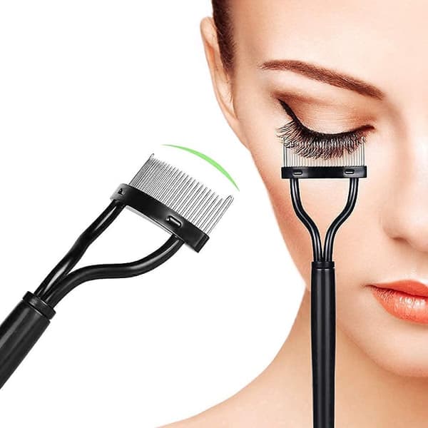 Øjenvippekam, rustfrit stål, designet til mascara, til øjenvipper