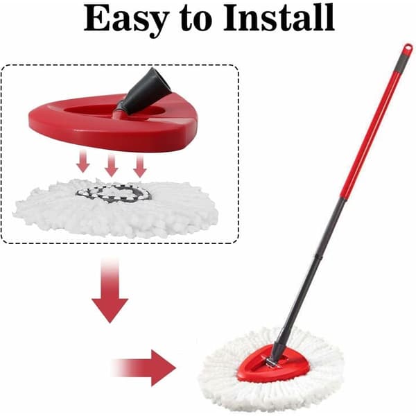 Erstatningsbase for roterende mopp for Viledas mopper - Triangulær moppdisk - Roterende base - Tilbehør for O-Cedars Easy Wring mopp