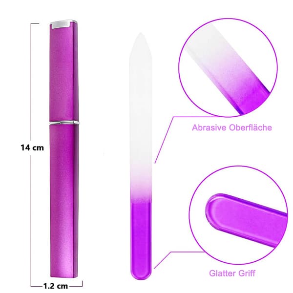 Glassneglfiler, gradient krystallneglfiler med etuier