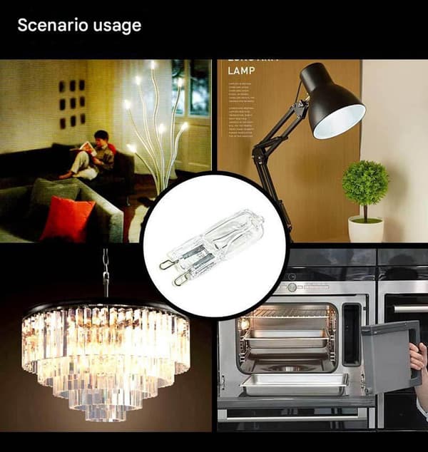 G9 halogenpærer, 28 watt, 230 volt, 10 pærer per pakke