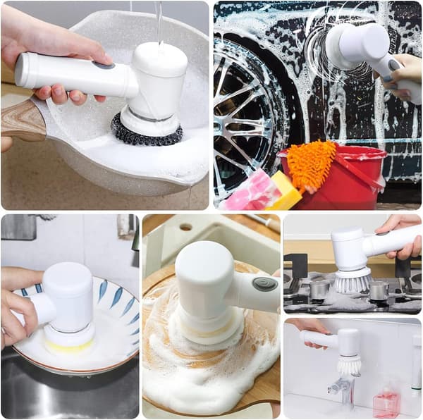 Sähköinen puhdistusharja Spin Scrubber Akku Puhdistusharja Scrubber Harja
