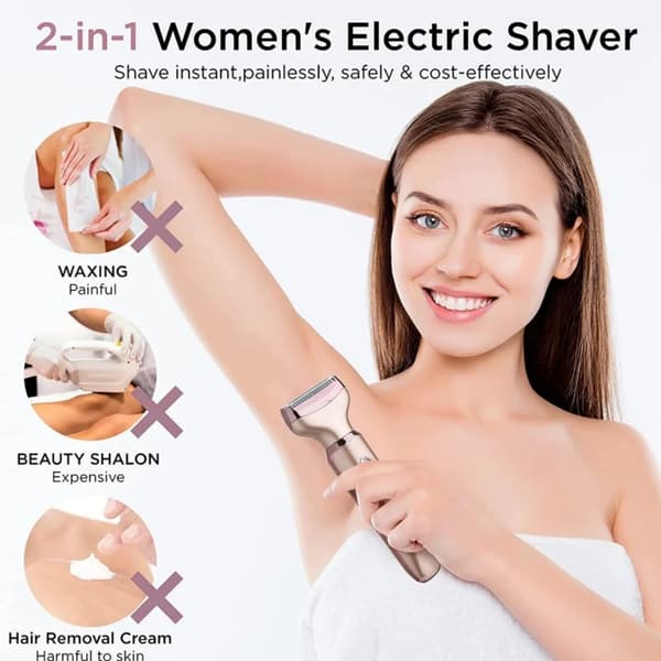 Multifunktionel 2-i-1 epilator til kvinder – rosaguld
