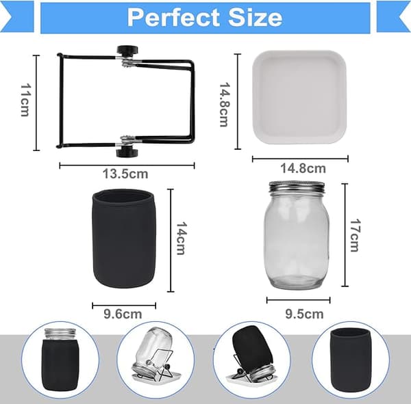 2 spireglas med låg 1000 ml