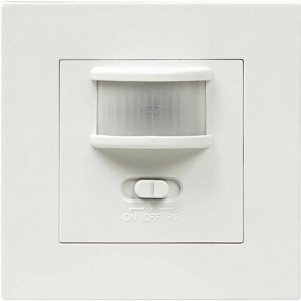 Innfelt veggbryter med bevegelsessensor 160° for lamper LED-pærer, halogen