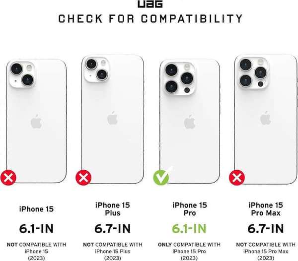 Telefonfodral – Kompatibel med iPhone 15 Pro (6,1 tum) – Pathfinder Series (Cloud Blue) Inbyggda magneter, stöder MagSafe-laddning – Robust och hållbar