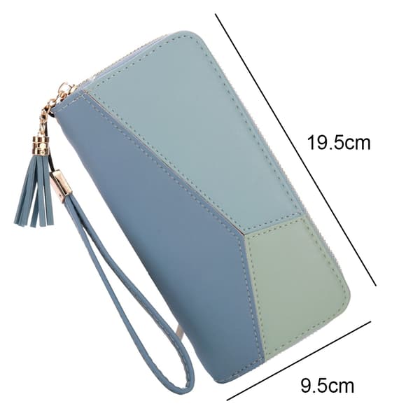 Damepung, stor clutch, blå