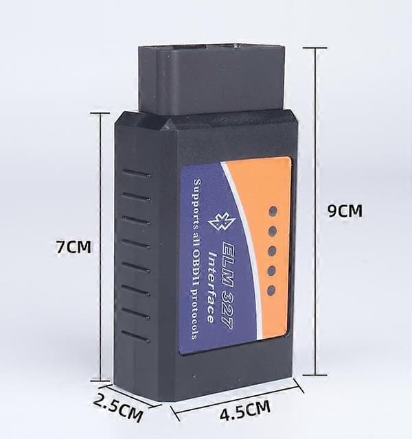 Usb Scanner V1.5 Bluetooth Code Reader Auto Diagnostic Tool Designet til Køretøjer, Sort, 9*4.5*2.5cm