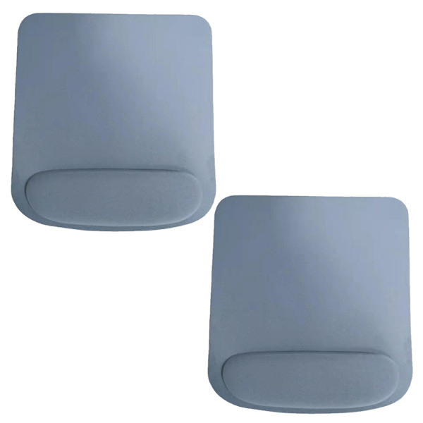 2 stk. musematte med håndleddsstøtte, ergonomisk smertelindring, bærbar komfortabel musematte for datamaskin, grå