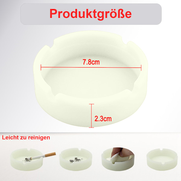 Fluorescerande askkopp Lysande silikonaskkopp