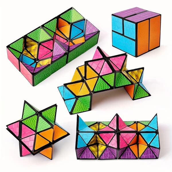 Infinity Magic Cube, Transformerande Fidget Pussel Leksak för Stresslindring & Pedagogisk Lek för Barn