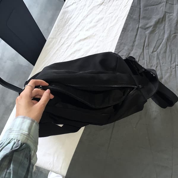 Skuldertaske Dame, Studenter Taske Messenger Bag (Sort)