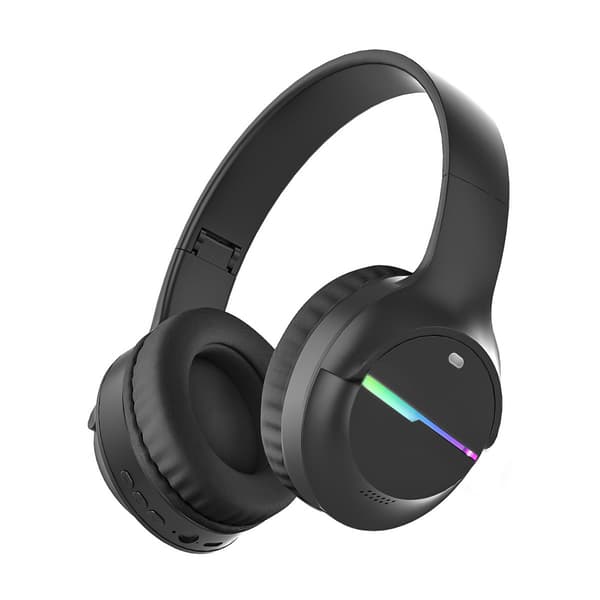 Nye M9 LED Lysende Bluetooth Hovedtelefoner til DJ Trådløs Musik, Universal til Mobilspil, Sort