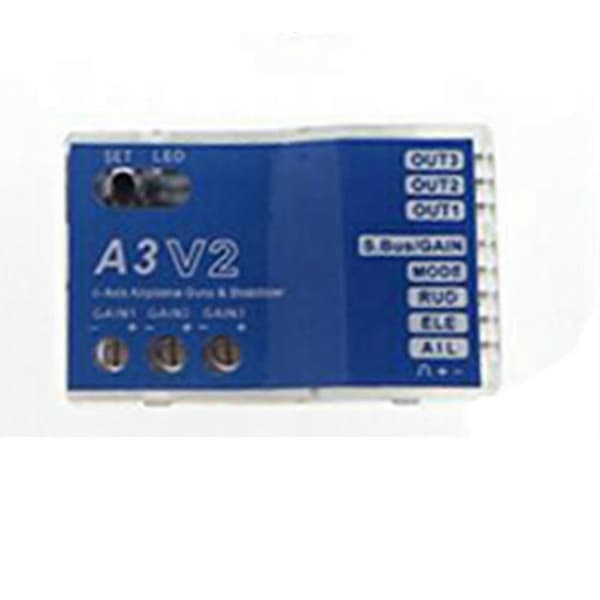 3-akset gyro A3 V2 flyvekontrolstabilisator til RC-fly med fast vinge