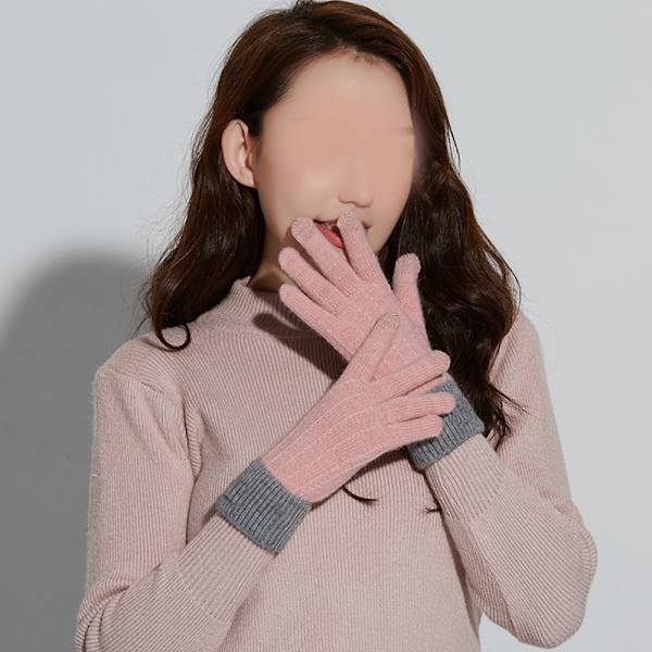 Varma Vinterhandskar med Touchscreen, Termiska Handskar med Fleecefoder, Vindtäta Handskar Utomhuspresent, rosa
