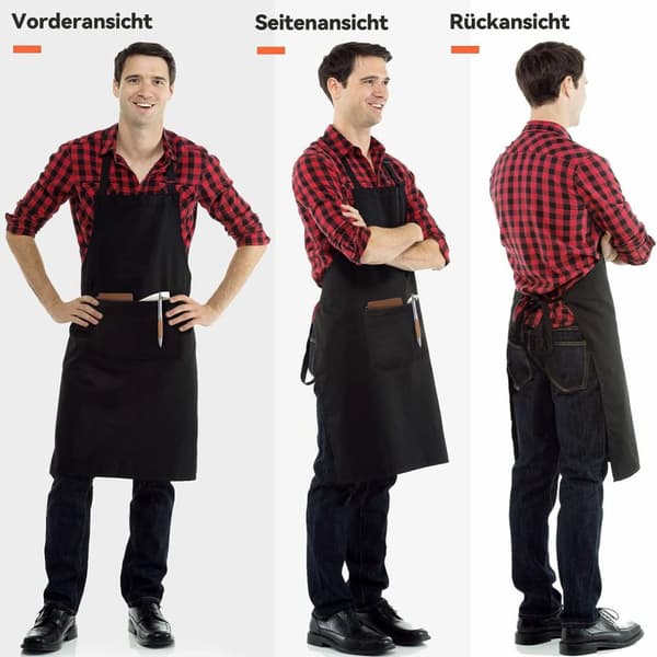 2 stk. forklæde sort, Farve: sort; Materialesammensætning: 100% polyester